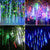 LED Meteor Shower Rain Lights Waterproof Falling Raindrop Fairy String Light 30/50CM