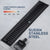 20-100cm Black Side Outlet Shower Drain Stainless Steel Bathroom Floor Drainage Linear Waste Drain Cover Roof Kitchen Accessory