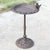 Retro European Style Creative Cast Iron Vertical Floor Angel Bird Feeder High Pole Bird Food Basin Gardening Garden Decoration