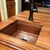 40x40x18cm Copper Single Bowl Drop-In Kitchen Sink Bar Sink