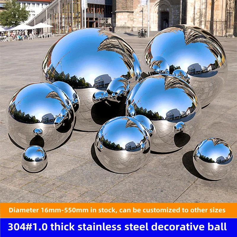 Stainless Steel Hollow Ball Diameter 25mm-550mm 304# 1.0mm Thickened Garden Decorative Ball Boutique Float Ball