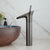 KEMAIDI Grey Bathroom Basin Faucet Wine Glass Style Single Lever Waterfall Faucets Hot and Cold Water  Mixer Deck Mounte Taps