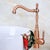 Red Copper Kitchen Faucet Black Brass Faucet 360 Degree Swivel Single Handle Vessel Sink Kitchen Mixer Tap Knf633