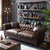 High Quality Oil Wax Leather Vintage Style Roll Arm Chesterfield Sofa