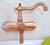 Antique Red Copper Brass Bathroom Kitchen Sink Basin Faucet Mixer Tap Swivel Spout Wall Mounted Single Lever Handle mnf940