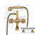 Luxury Golden Black Bathtub Faucet Mixer Tap Telephone Style With Sprayer Hand Shower Mixer Sets