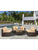 7 Pieces Patio Furniture Set, Modular Patio Set Wicker Outdoor Sectional Sofa Set PE Rattan Wicker Patio Conversation Set