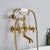 Luxury Golden Black Bathtub Faucet Mixer Tap Telephone Style With Sprayer Hand Shower Mixer Sets