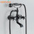 Bathroom Bathtub Faucet Dual Handles Handheld with Hand Shower Bath Shower Mixer Tap Wall Mount Swivel Spout Tub