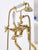 Luxury Brass Bathroom bathtub Faucet set floor Decked American style shower faucet set gold chrome High Quality