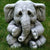 Garden Elephant Statues Outdoor Lightweight Cute Creative Ornament