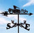 Metal Weathervane,Wind Vane,Dairy Cattle Iron Wind Direction Indicator,Villa Garden Roof Buildings,House Outdoor Decoration