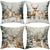 4pcs Christmas Plush Throw Pillow Covers - Contemporary Style, Printed Design, Suitable for Various Room Types, Zipper Closure