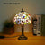 SOURA Tiffany Table Lamp American Retro Living Room Bedroom Lamp Luxurious Villa Hotel  Stained Glass Desk Lamp