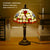 SOURA Tiffany Table Lamp American Retro Living Room Bedroom Lamp Luxurious Villa Hotel  Stained Glass Desk Lamp