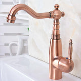 Bathroom sink faucet cold and hot bathroom faucet Antique Red Copper faucet mixer Nnf630