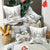 4pcs Christmas Plush Throw Pillow Covers - Contemporary Style, Printed Design, Suitable for Various Room Types, Zipper Closure