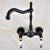 Black Oil Rubbed Brass Kitchen Sink Faucet Wall Mounted Double Handle Bathroom Basin Cold And Hot Mixer Tap Lnf861