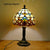 SOURA Tiffany Table Lamp American Retro Living Room Bedroom Lamp Luxurious Villa Hotel  Stained Glass Desk Lamp