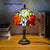 SOURA Tiffany Table Lamp American Retro Living Room Bedroom Lamp Luxurious Villa Hotel  Stained Glass Desk Lamp