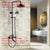 Black Oil Rubbed Brass Wall Mounted Waterfall Rain Shower Faucet Set Dual Cross Handles Bathroom Bathtub Water Tap ahg102