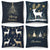 4pcs Christmas Plush Throw Pillow Covers - Contemporary Style, Printed Design, Suitable for Various Room Types, Zipper Closure