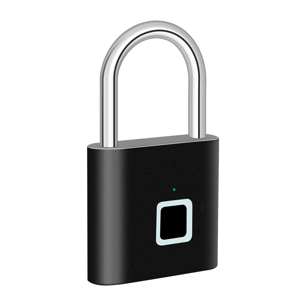 KERUI Smart Fingerprint Padlock USB Rechargeable Mini Size Finger Touch Lock for Door Cabinets Locker Bikes Door Lock