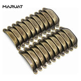 5/10/20 Pack Retro Metal Kitchen Drawer Cabinet Door Handle and Furniture Knobs Handware Cupboard Antique Brass Shell Pull