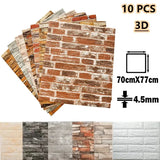 Self-Adhesive 3D Wall Stickers Luxury Decor for Living Room Bedroom Waterproof Foam Wallpapers DIY Brick Pattern