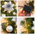 Xmas LED Light Tree Hanging Ornament Rattan Colorful Decoration For Christmas Party Home Rustic Door Wall Wreath Decoration