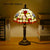 SOURA Tiffany Table Lamp American Retro Living Room Bedroom Lamp Luxurious Villa Hotel  Stained Glass Desk Lamp