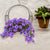 Planter Retro Decor Metal Frame Succulent Pot Hanging Basket Wire Moon Shape Iron Wreath Plants