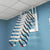 Space-saving Attic Telescopic Staircase Carbon Steel Lift Ladders