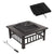 Outdoor Barbecue Grill, Charcoal BBQ Tool, Fire Pit, Square, Courtyard, Camping Table, Family Gathering, 3 in 1