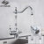 Kitchen Water Filter Faucet Dual Spout Filter Faucet Mixer 360 Degree Rotation Water Purification Feature Taps Crane