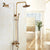 ZGRK Classic Rainfall Shower Set Antique Bronze Bath Shower Faucet Set Copper Wall Mounted Swivel Spout Mixer Tap Shower System