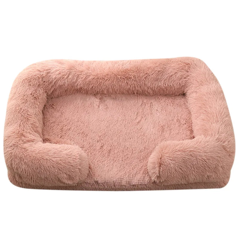 Large Dog Bed Dog Plush Pet Bed Winter Thickened Sleeping Bed Sofa Removable Pad