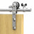 Sliding Door System Stainless Steel Sliding Barn Door Hardware Kit Rail System Industrial Track 4 Shape Rollers