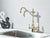 Kitchen Water Filter Faucet Dual Spout Filter Faucet Mixer 360 Degree Rotation Water Purification Feature Taps Crane