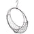 Planter Retro Decor Metal Frame Succulent Pot Hanging Basket Wire Moon Shape Iron Wreath Plants