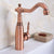 Antique Red Copper Brass Single Handle One Lever Bathroom Kitchen Basin Sink Faucet Mixer Tap Swivel Spout Deck Mounted mnf630