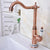 Bathroom Basin Sink Faucet Antique Red Copper Single Handle Kitchen Tap Faucet Mixer hot and cold water tap Lnf625