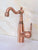 Antique Red Copper Brass Single Handle One Lever Bathroom Kitchen Basin Sink Faucet Mixer Tap Swivel Spout Deck Mounted mnf630