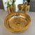 KEMAIDI Ceramic Bathroom Vessel Sink Gold with Faucet Porcelain Above Counter Luxury Vessel Sinks for Bathrooms