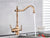 Kitchen Water Filter Faucet Dual Spout Filter Faucet Mixer 360 Degree Rotation Water Purification Feature Taps Crane