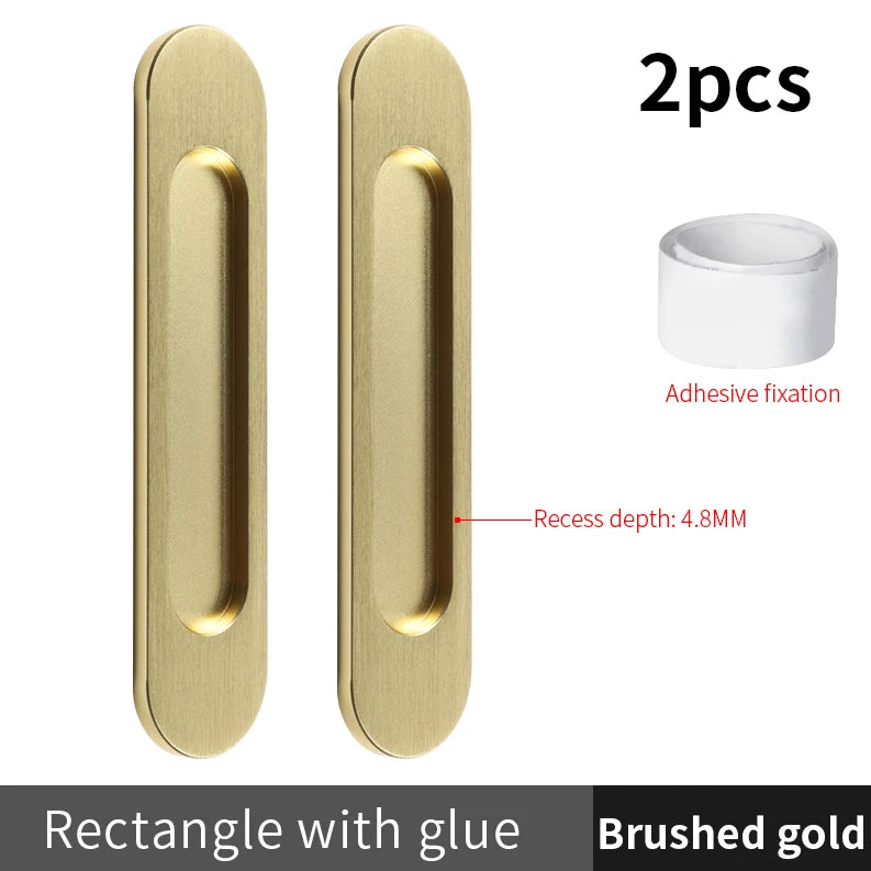 BON Paste sliding door handle kitchen door barn door aluminum door glass sliding door without punching sliding door fastener