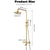 KEMAIDI Thermostatic Shower Set Gold Bathroom Shower System 38 Thermostatic Bath Shower Set