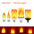 E14 E27 LED Flame Lamps B22 Corn Bulb Creative Flickering Effect Bulb AC85-265V LED Emulation Dynamic Flame Light