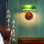 American loft green glass wall lamps vintage bedroom bedside LED lamp nostalgic aisle lamp