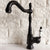 Black Oil Rubbed Bronze Single Handle Kitchen Sink Faucet Deck Mounted Washbasin Faucets Cold and Hot Water Mixer Taps Lnf385